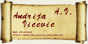 Andrija Vićević vizit kartica